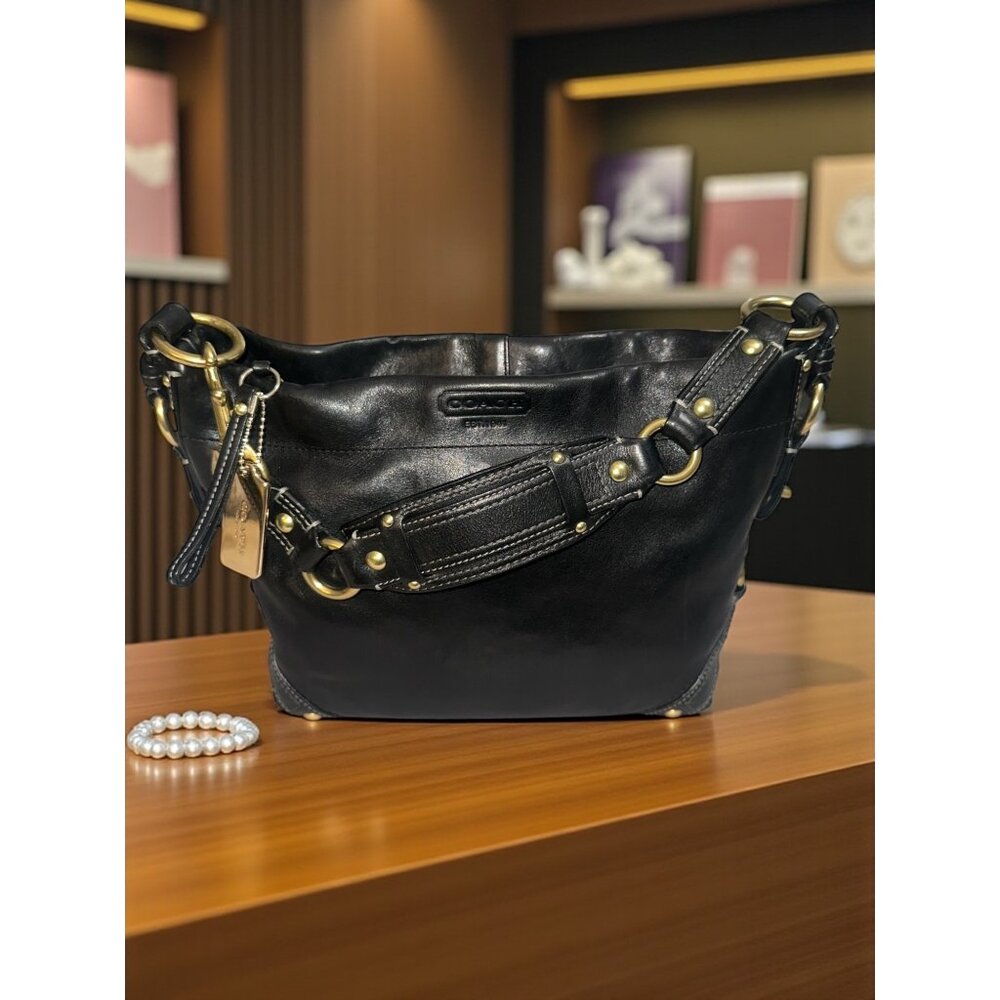 Coach Black Leather Hobo Bag - Picture 10 of 10
